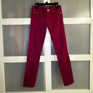 Girls Red Scissor stretch jeans
